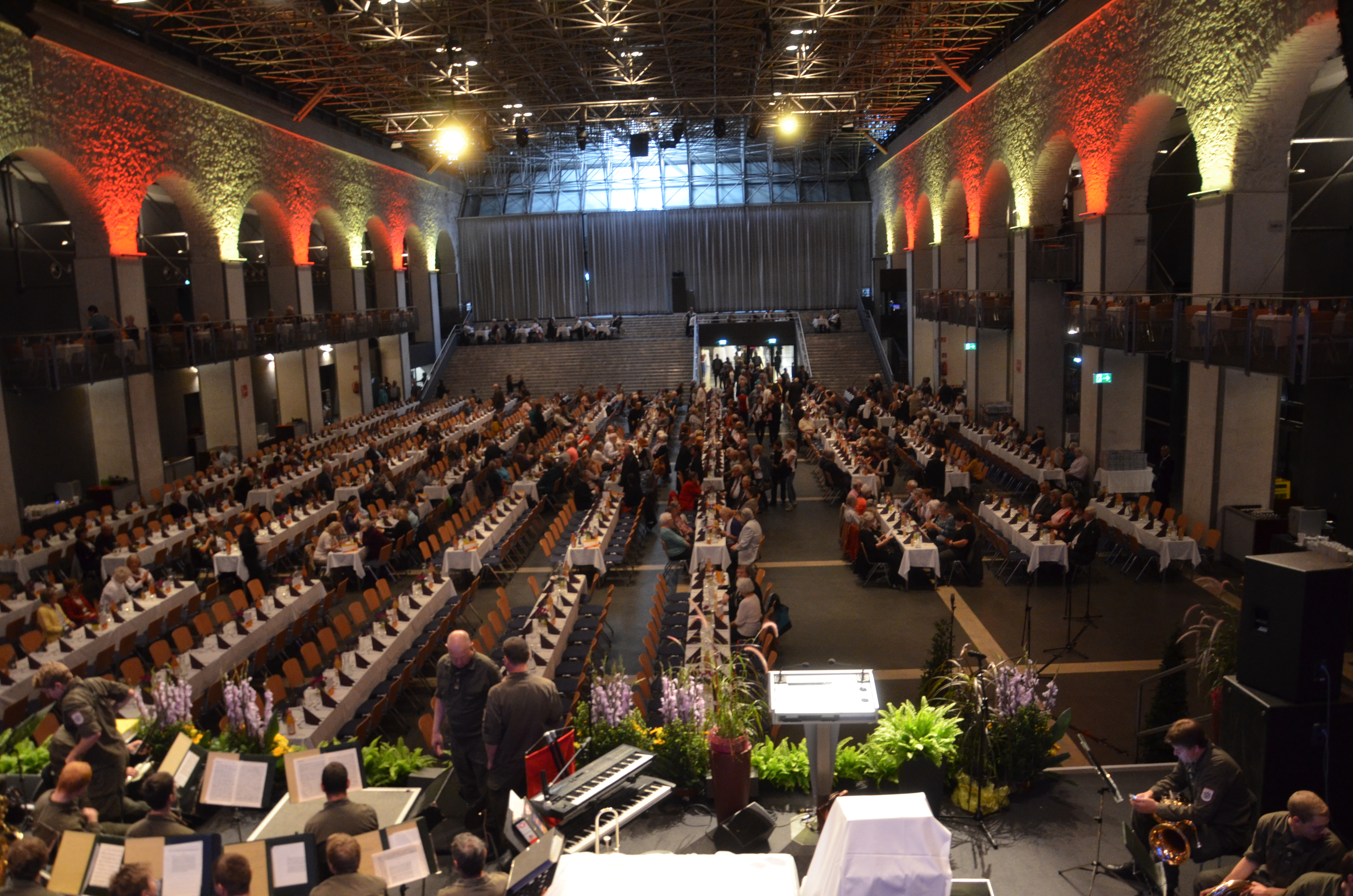Die schön geschmückte Dogana im Congress Innsbruck für die Jubilarinnen des Jahrganges 1944.
