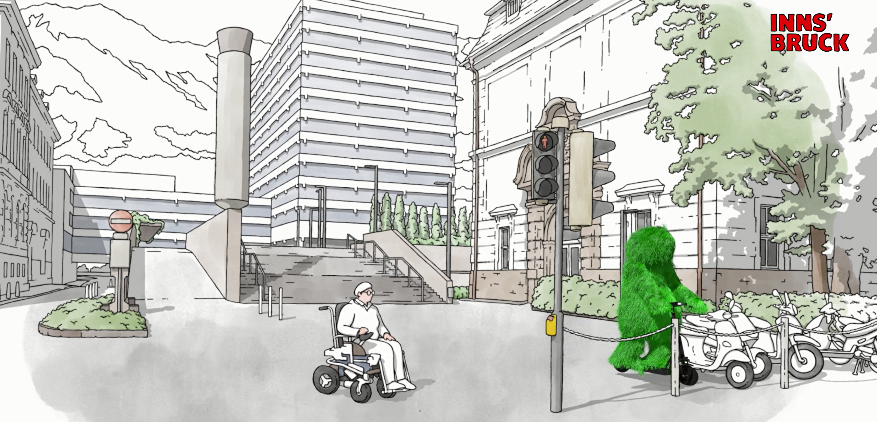 Die 15-sekündigen Kurzvideos zeigen auf humorvolle Art das falsche und richtige Abstellen von E-Scootern.