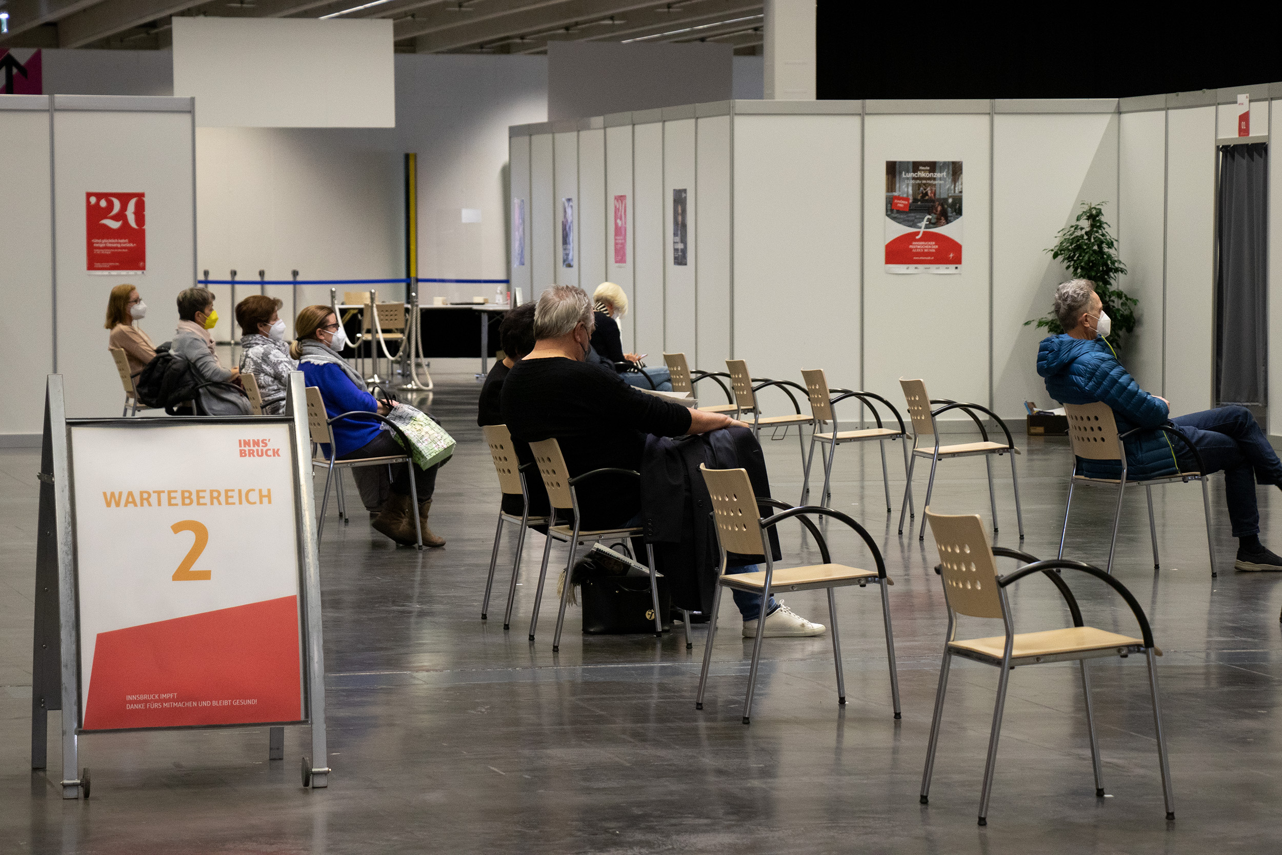 Die Infrastruktur in der Impfstation Messe wurde Mitte April erweitert und ausgebaut.