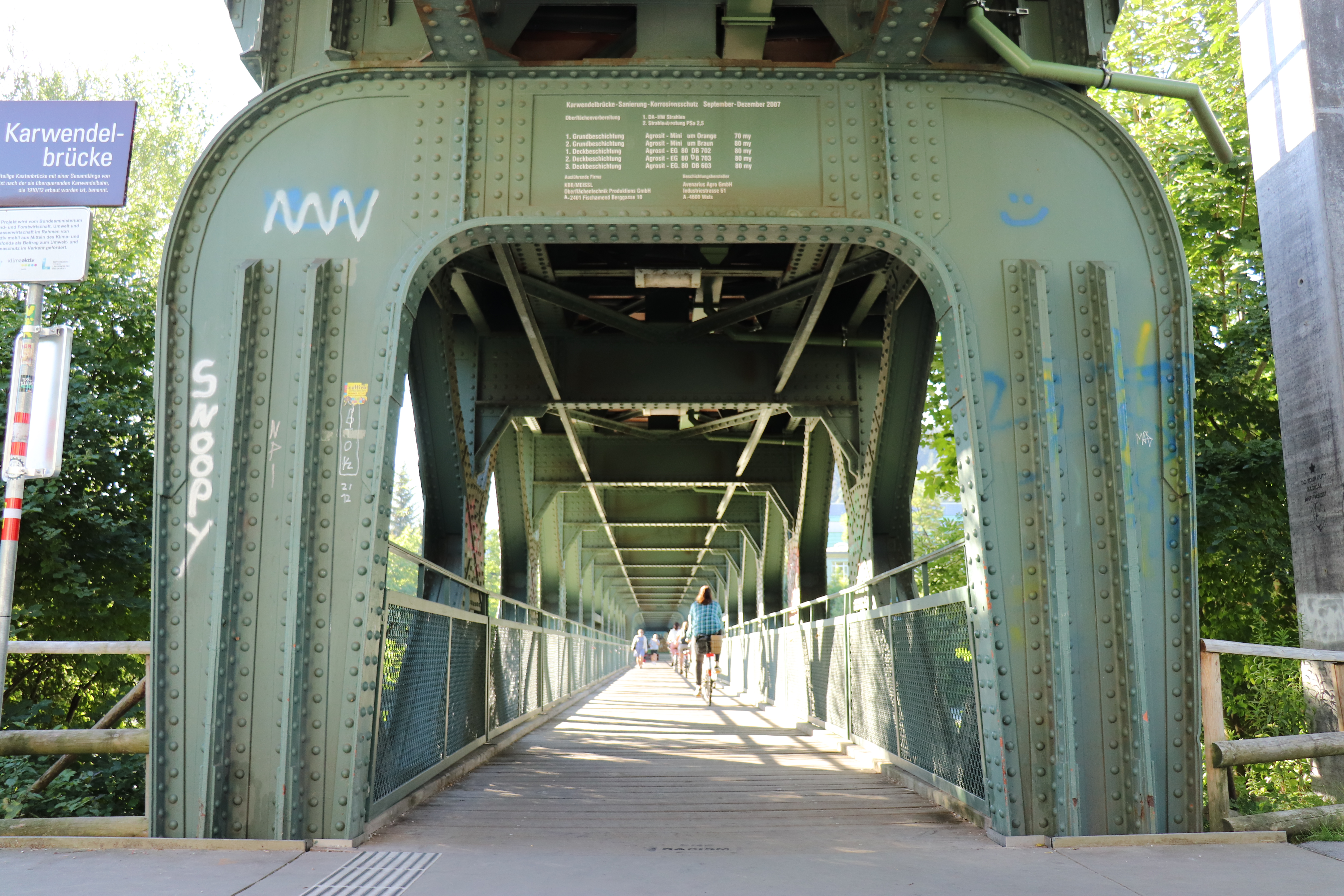 In diesem Jahr wurden bisher an der Zählstelle am Innradweg bei der Karwendelbrücke die meisten RadfahrerInnen gezählt.