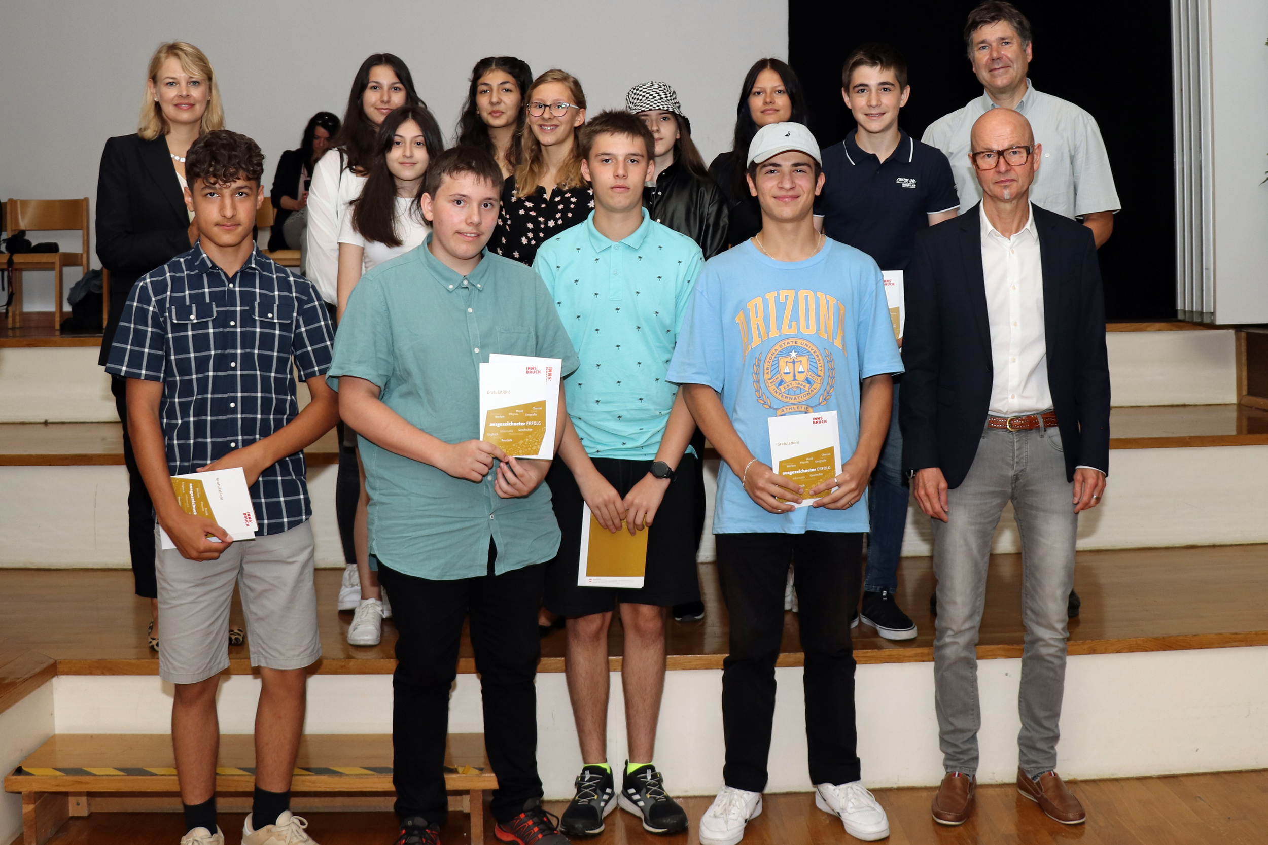 Die SchülerInnen der Mittelschule Ilse-Brüll-Gasse.