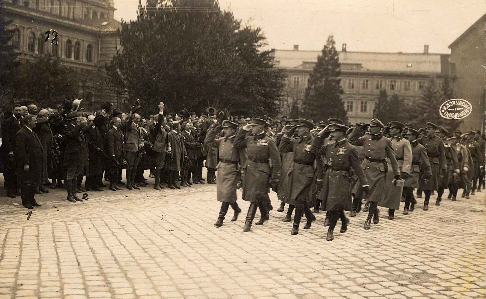 Tiroler Heimatwehr/Festzug am Rennweg am 22.10.1922
