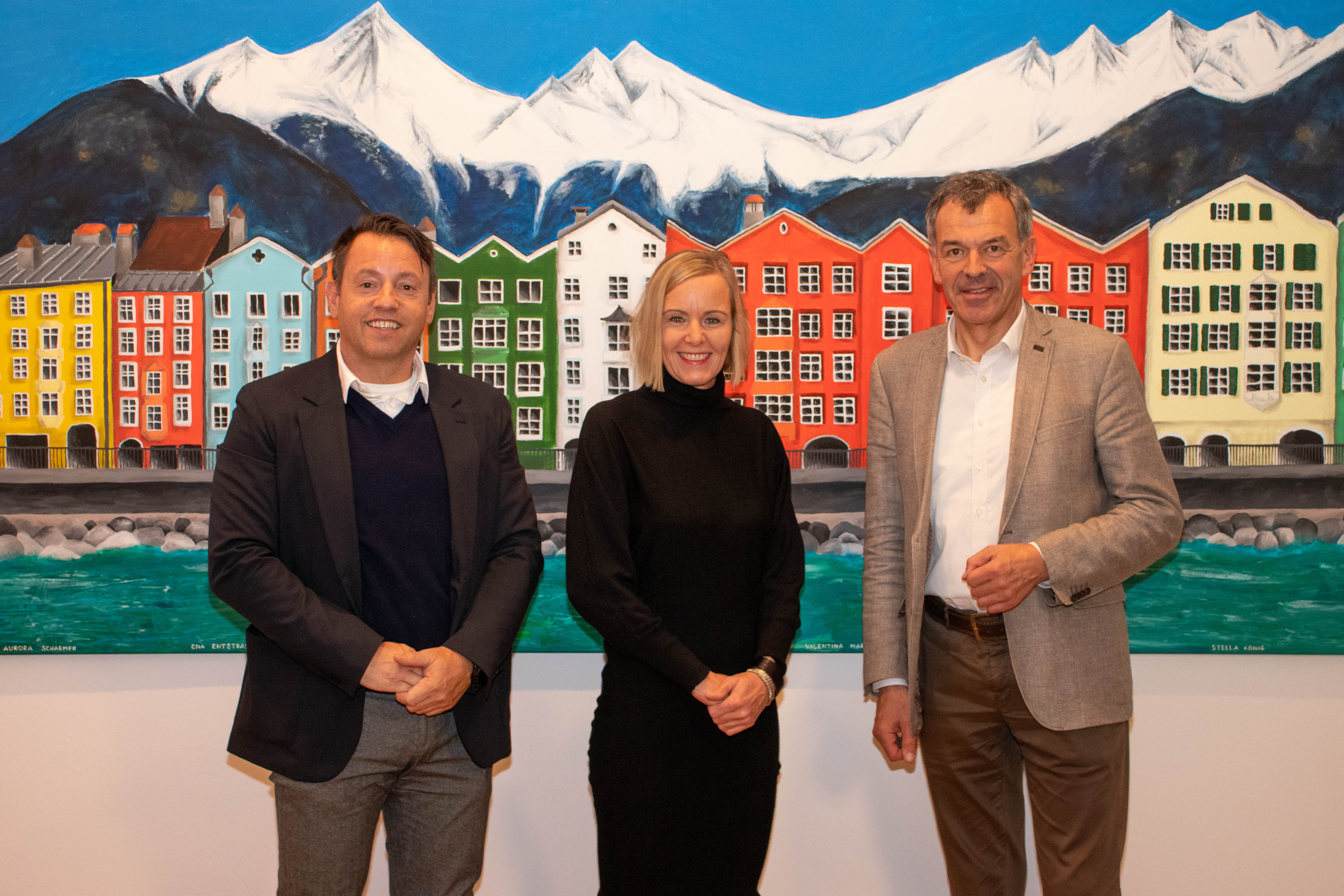 Zum Einstand gab es einen Kennenlern-Termin im Rathaus: v.l. IIG-Geschäftsführer Franz Danler, Petra Mariner und Bürgermeister Georg Willi.