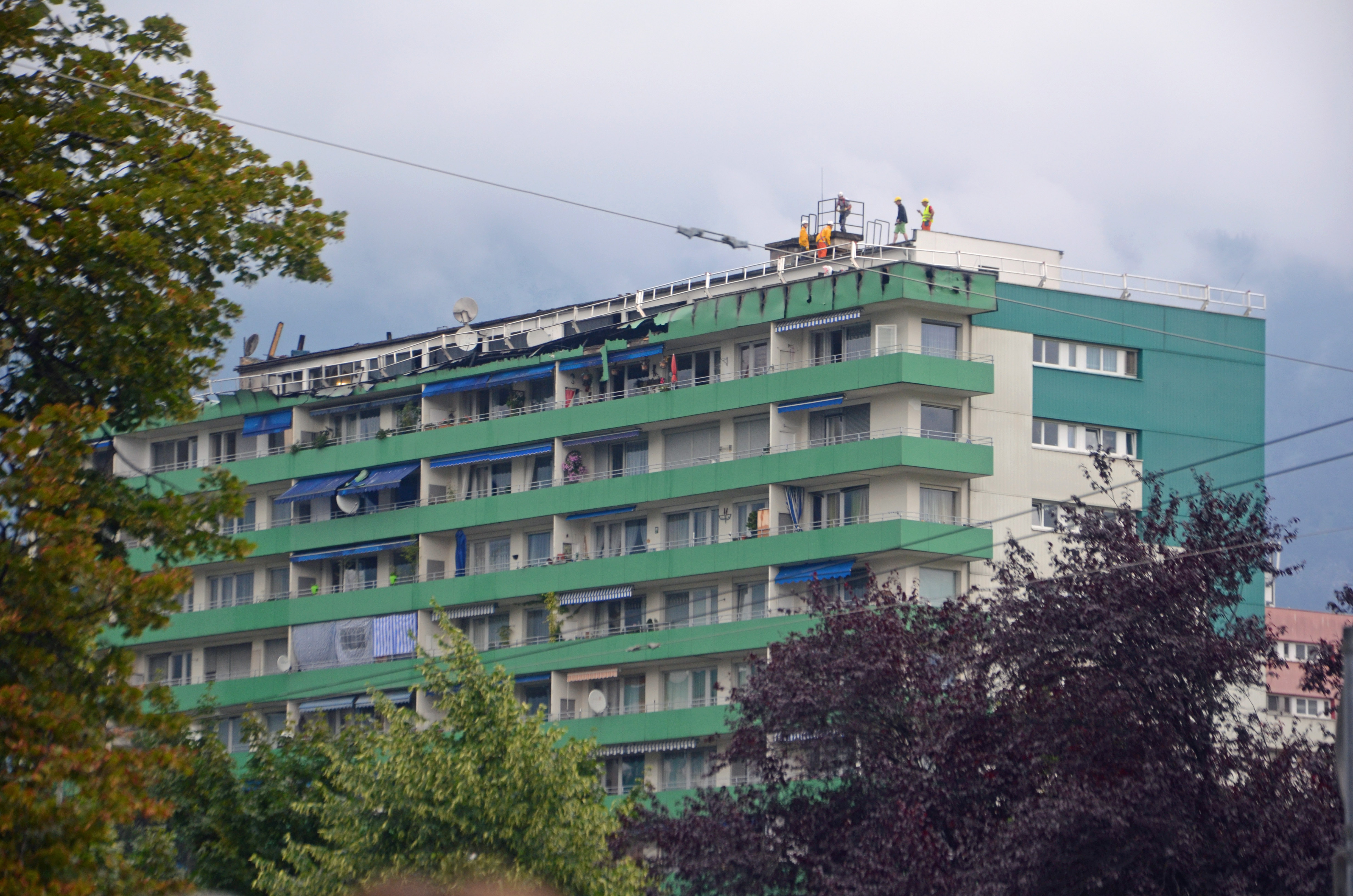 Das Gebäude in der In der An-der-Lan-Straße wurde durch den Großbrand im Juli erheblich beschädigt.
