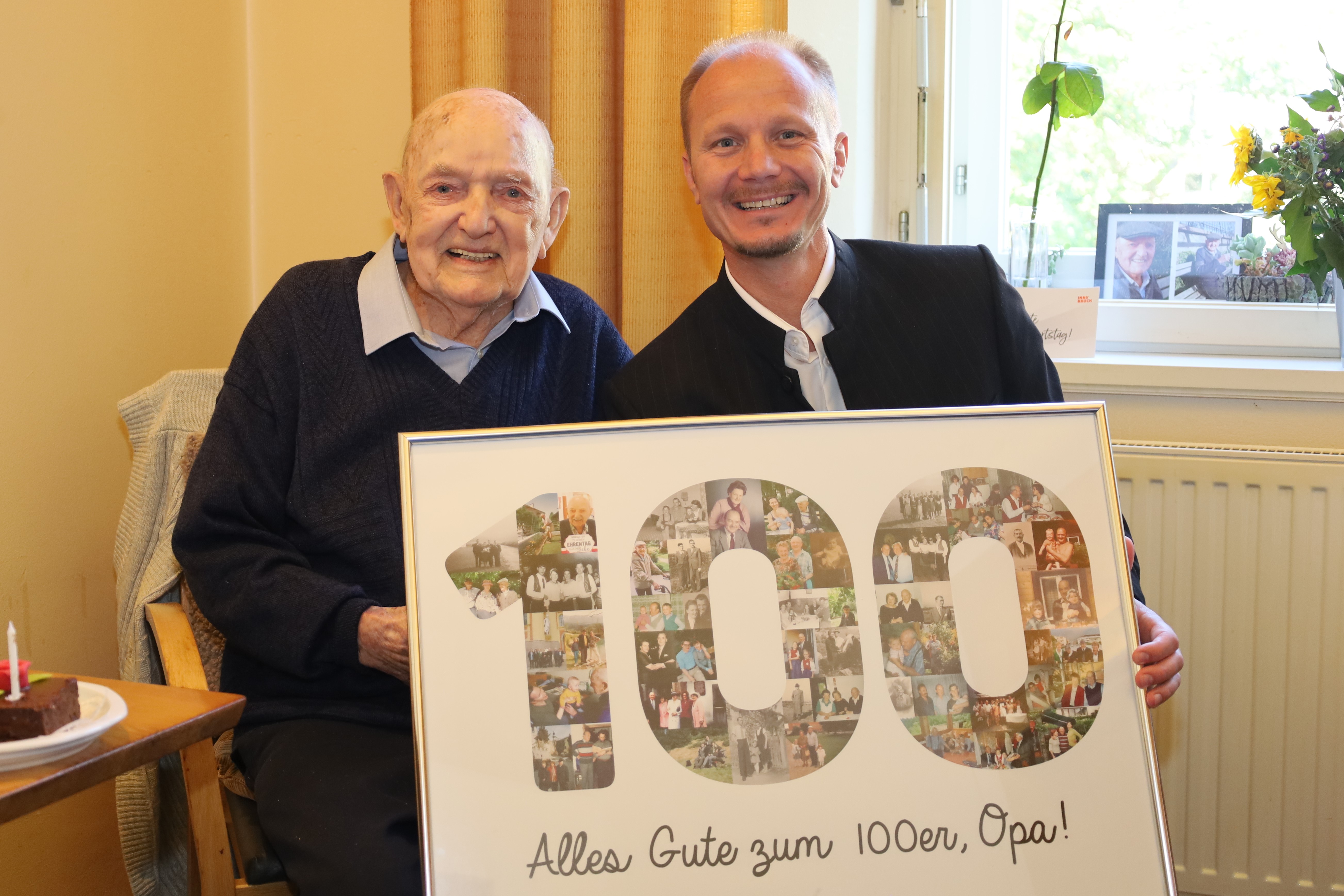 Roman Endhammer feierte im Wohnheim Saggen seinen 100. Geburtstag.