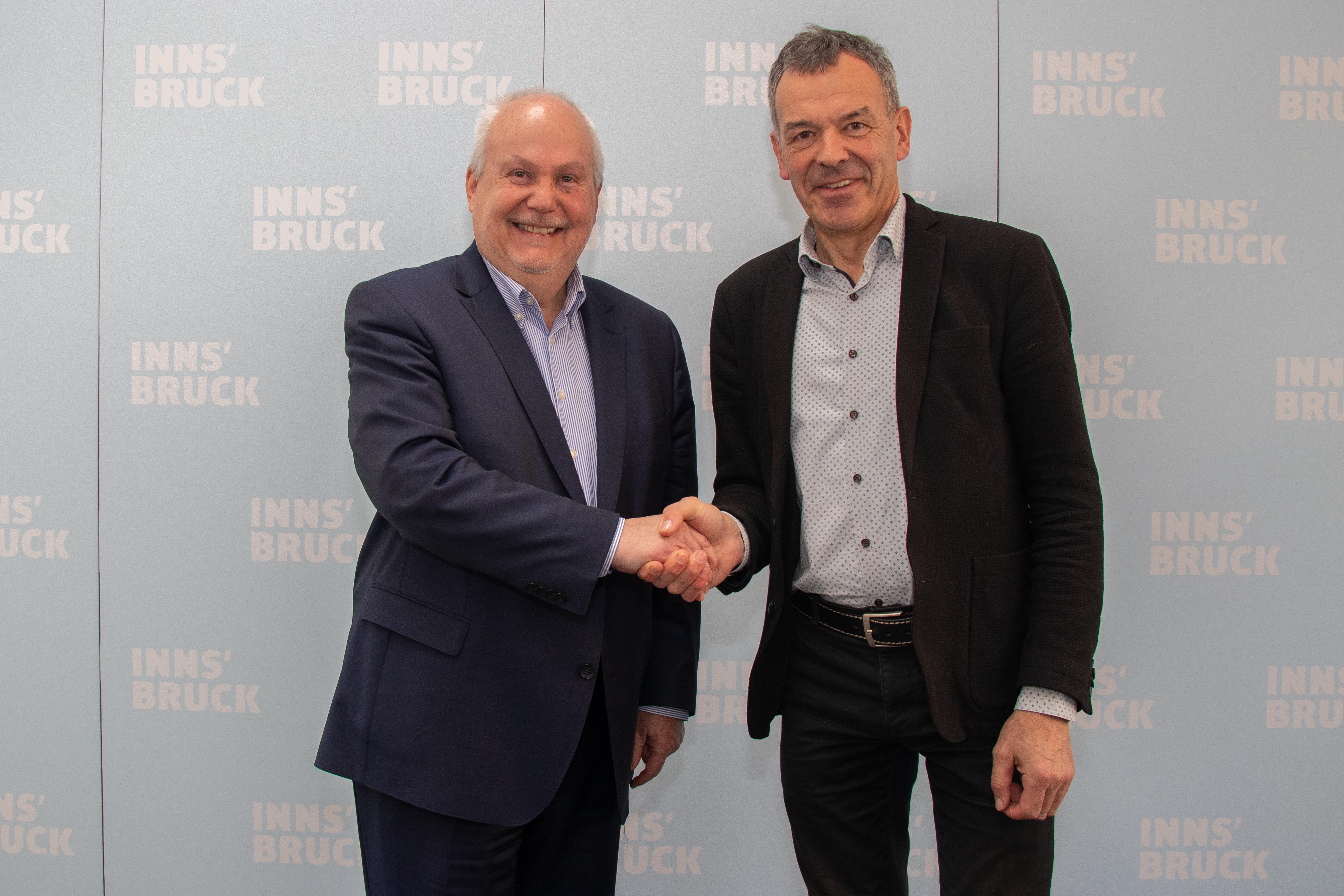 Bürgermeister Georg Willi und Stadtrat Andreas Wanker freuen sich auf eine gute Zusammenarbeit.