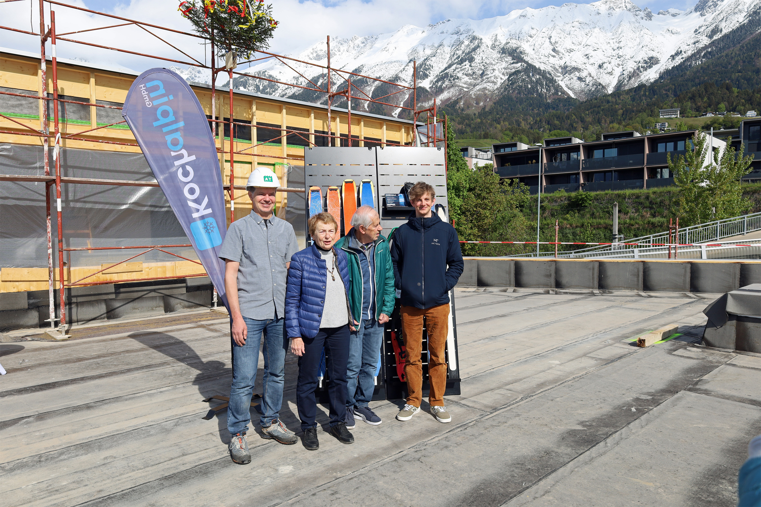 Koch alpin Geschäftsführer Werner Koch mit seinen Eltern Gerlinde und Eudard und seinem Bruder Jakob.