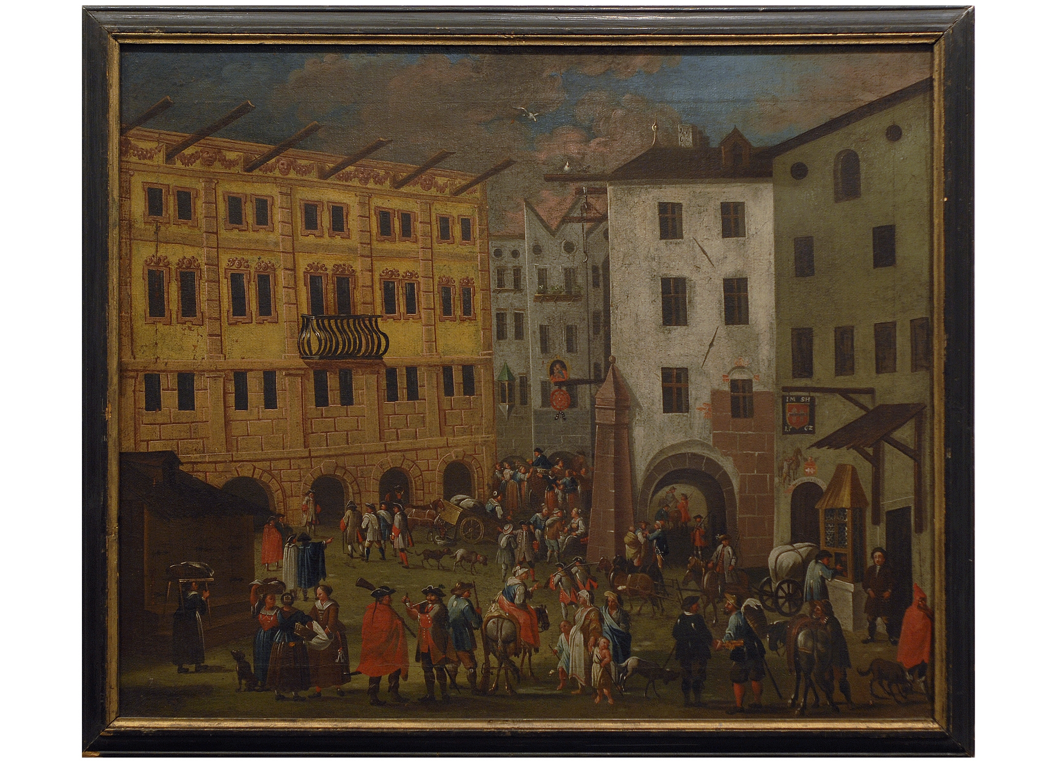 Altes Regierungsgebäude. Gemälde Öl auf Leinwand. um 1767
