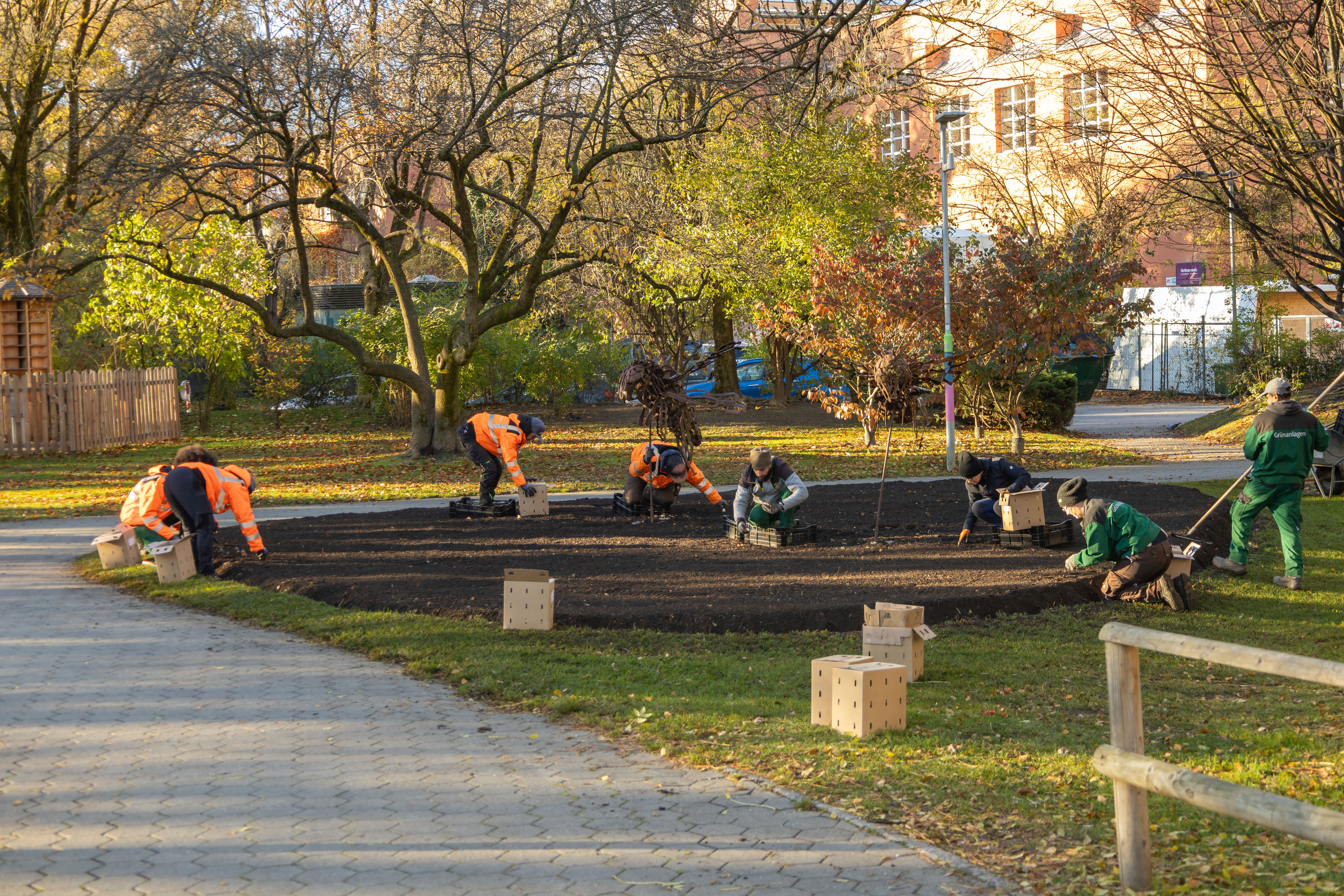 Im Frühjahr blühen wieder bunte Hyazinthen, Narzissen oder Tulpen in den städtischen Parkanlagen, wie hier bald im Stadtpark Rapoldi.