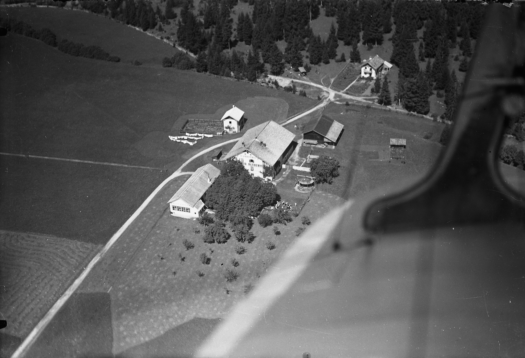Luftaufnahme des Rechenhofes vom 28. August 1927, Fotograf Fritz Nickel
