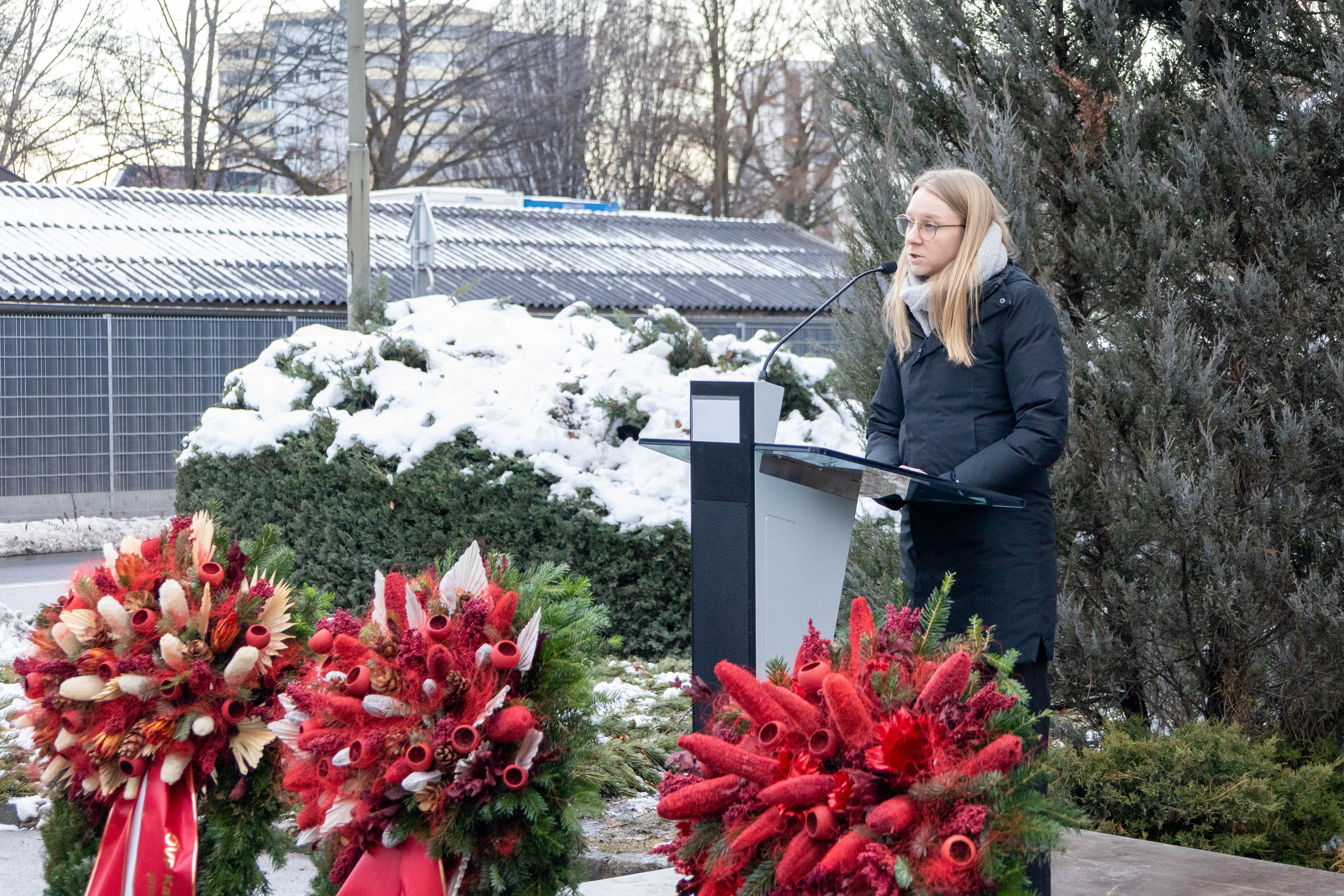 Landtagsabgeordnete Elisabeth Fleischanderl (Vorsitzende der Sozialdemokratischen FreiheitskämpferInnen): „Die Millionen von Toten aus der NS-Zeit sprechen eine gemeinsame Sprache: Nie wieder!“