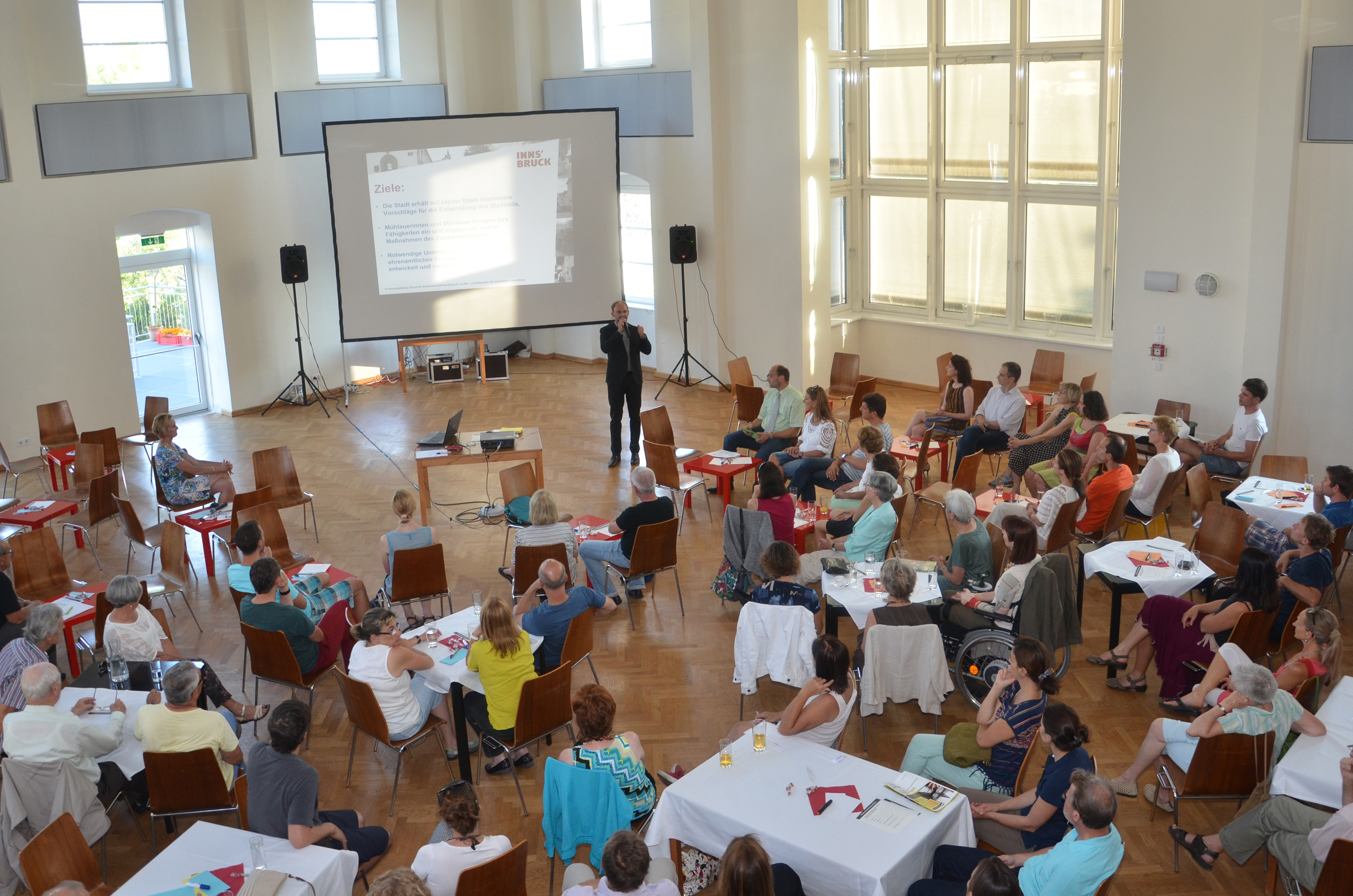 Großer Andrang herrschte am Mittwoch Abend bei der Stadtteilkonferenz Mühlau.