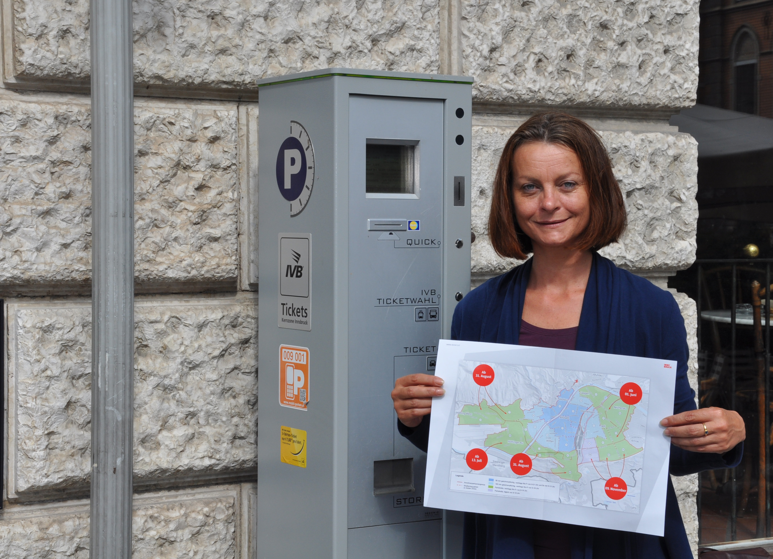 Vizebürgermeisterin Sonja Pitscheider präsentierte heute die geplanten Maßnahmen, die aufgrund der Evaluierung des Parkraumkonzepts umgesetzt werden sollen.