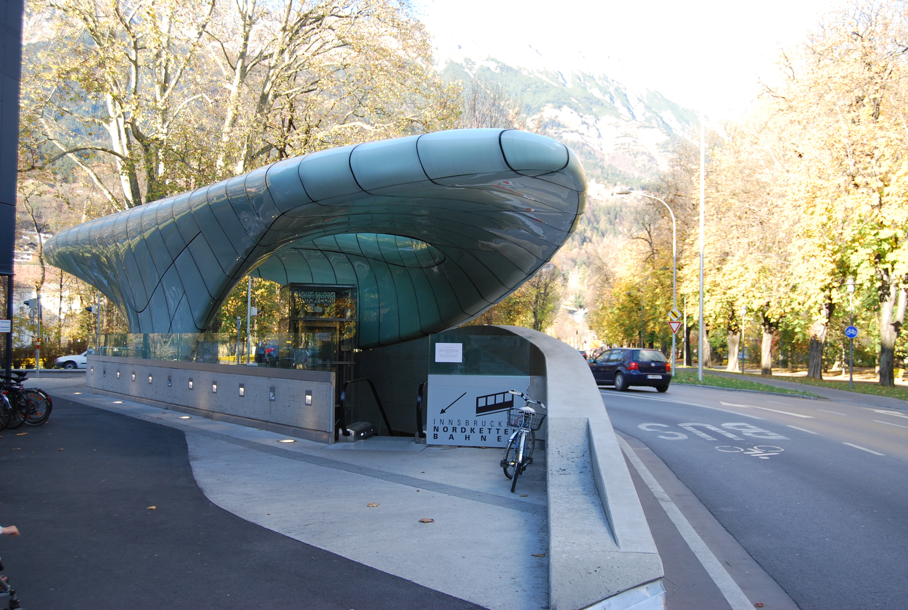 Die Station der Hungerburgbahn ist eines der Werke von Zaha Hadid