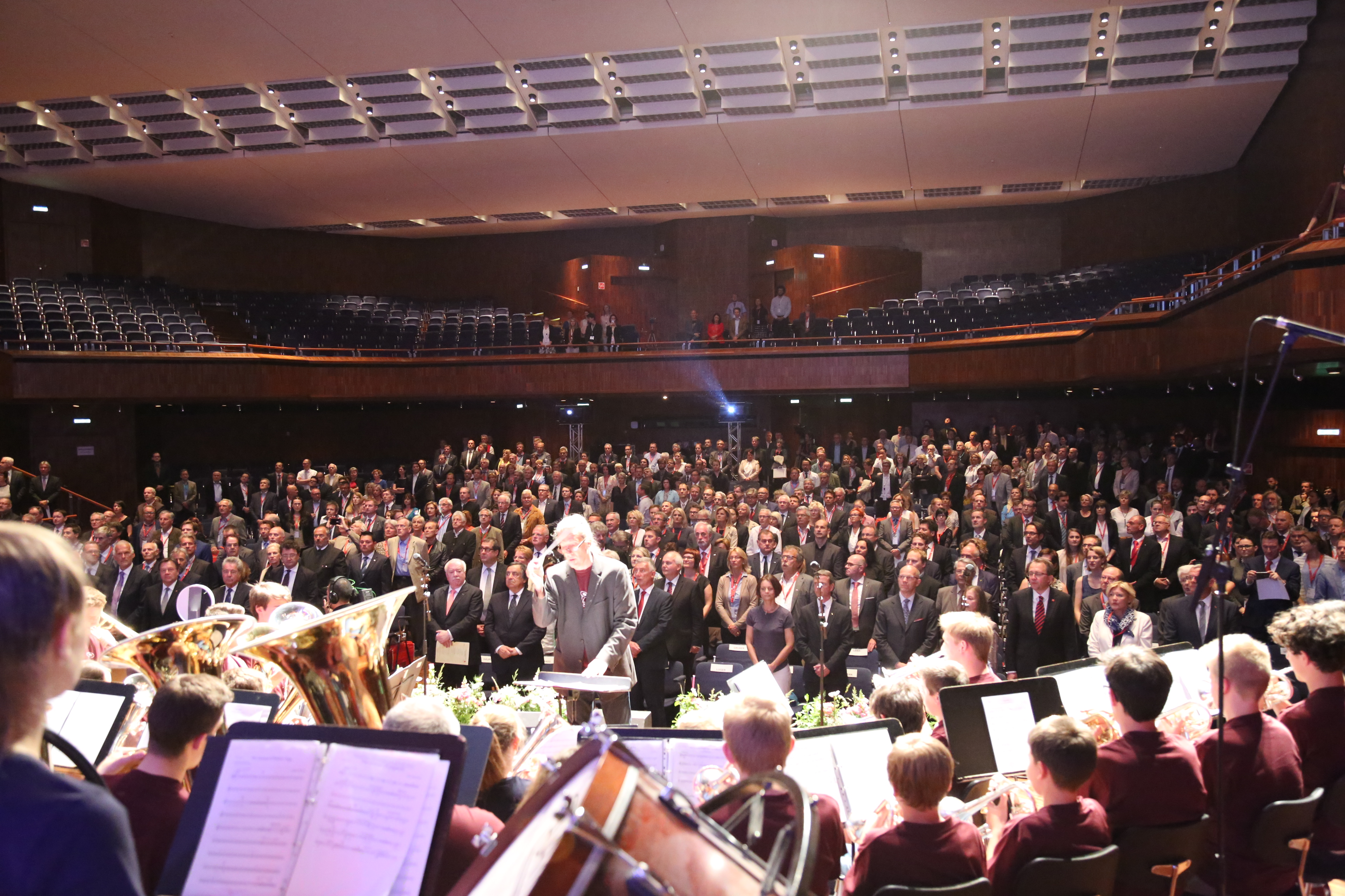 Feierliche Eröffnung des 66. Österreichischen Städtetages in Innsbruck im Congress durch die CatchBasinBrassBand der Musikschule Innsbruck