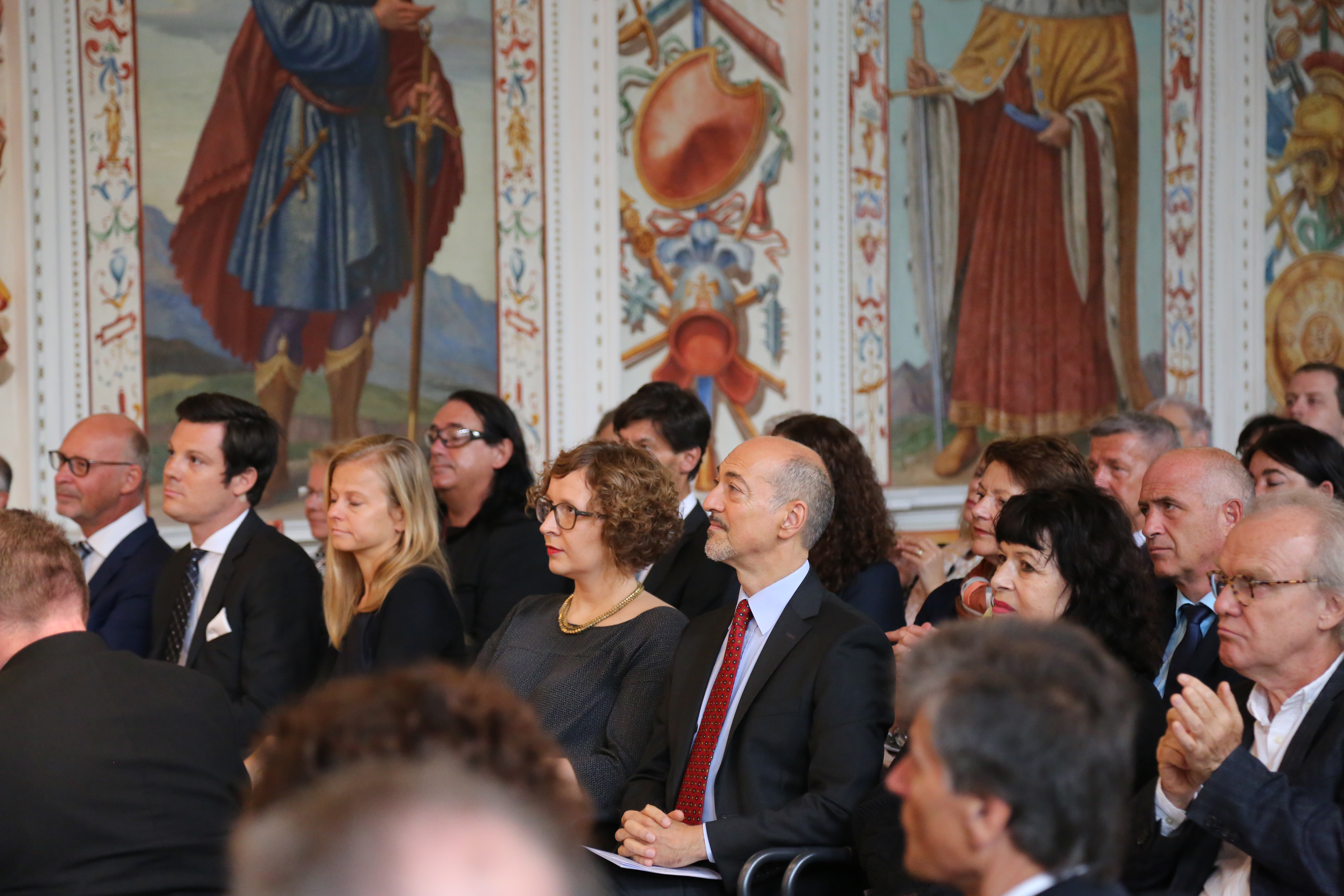 Am 12. August wurden die Innsbrucker Festwochen der Alten Musik feierlich eröffnet. Am Bild: Mag. Wolfgang Sobotka (Bundesminister für Inneres), Landeshauptmann Günther Platter, Bundespräsident a.D. Dr. Heinz Fischer mit Gattin Margit, Alessandro De Marchi (Künstlerischer Leiter der Innsbrucker Festwochen), Innsbrucks Bürgermeisterin Mag.a Christine Oppitz-Plörer.