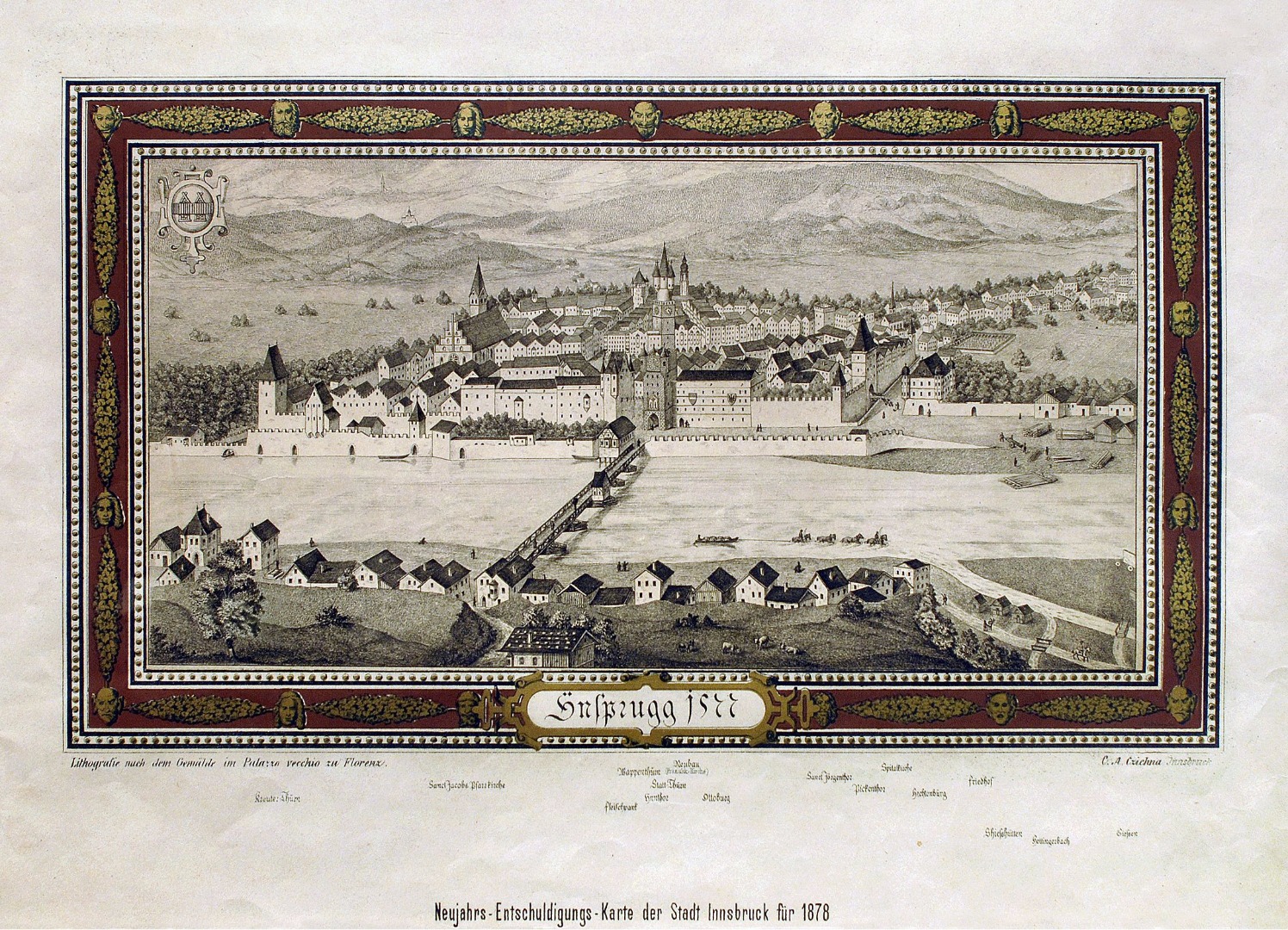 historische Neujahrsentschuldigungskarten aus Innsbruck