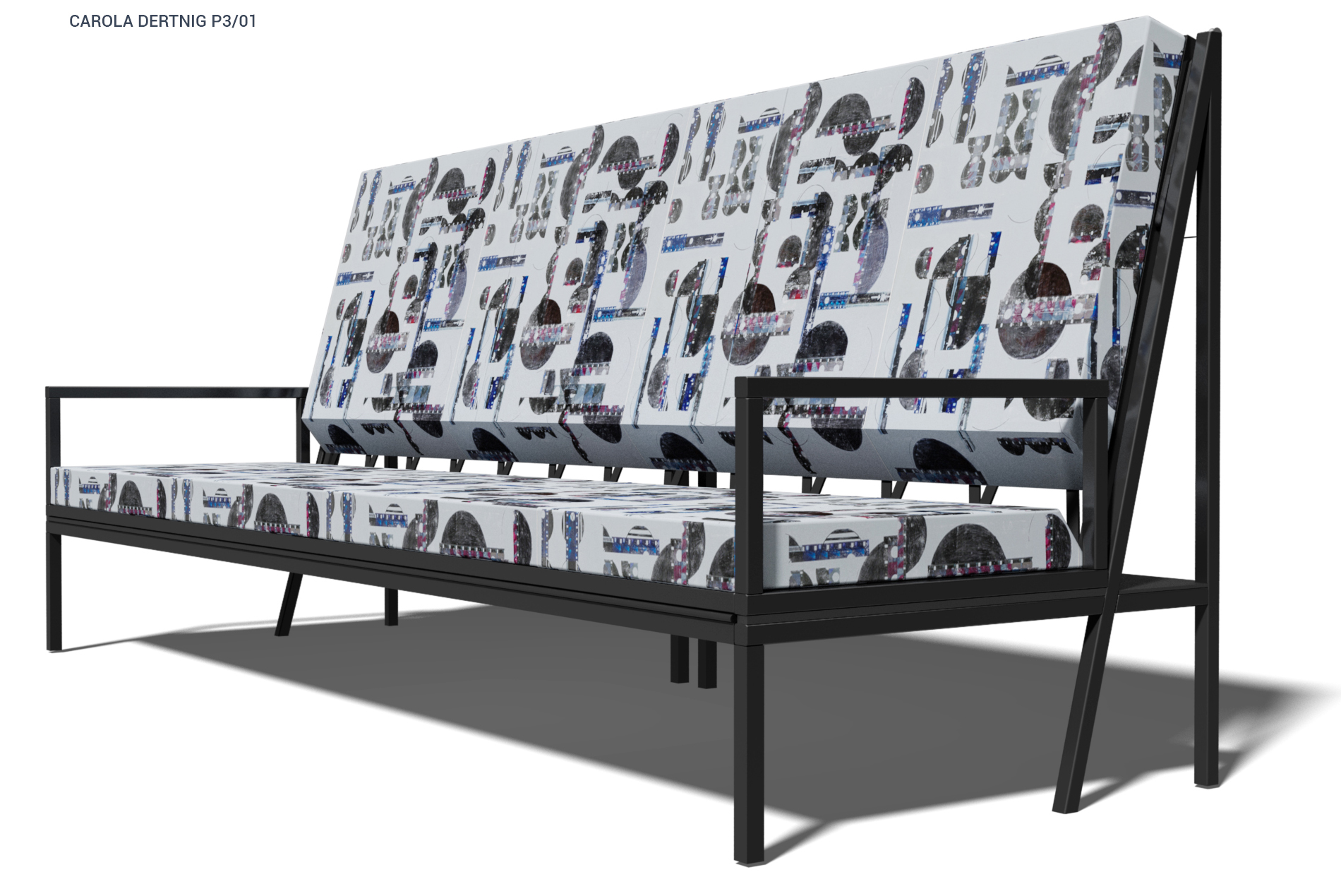 Der Entwurf des Bühnensofas von Carola Dertnig