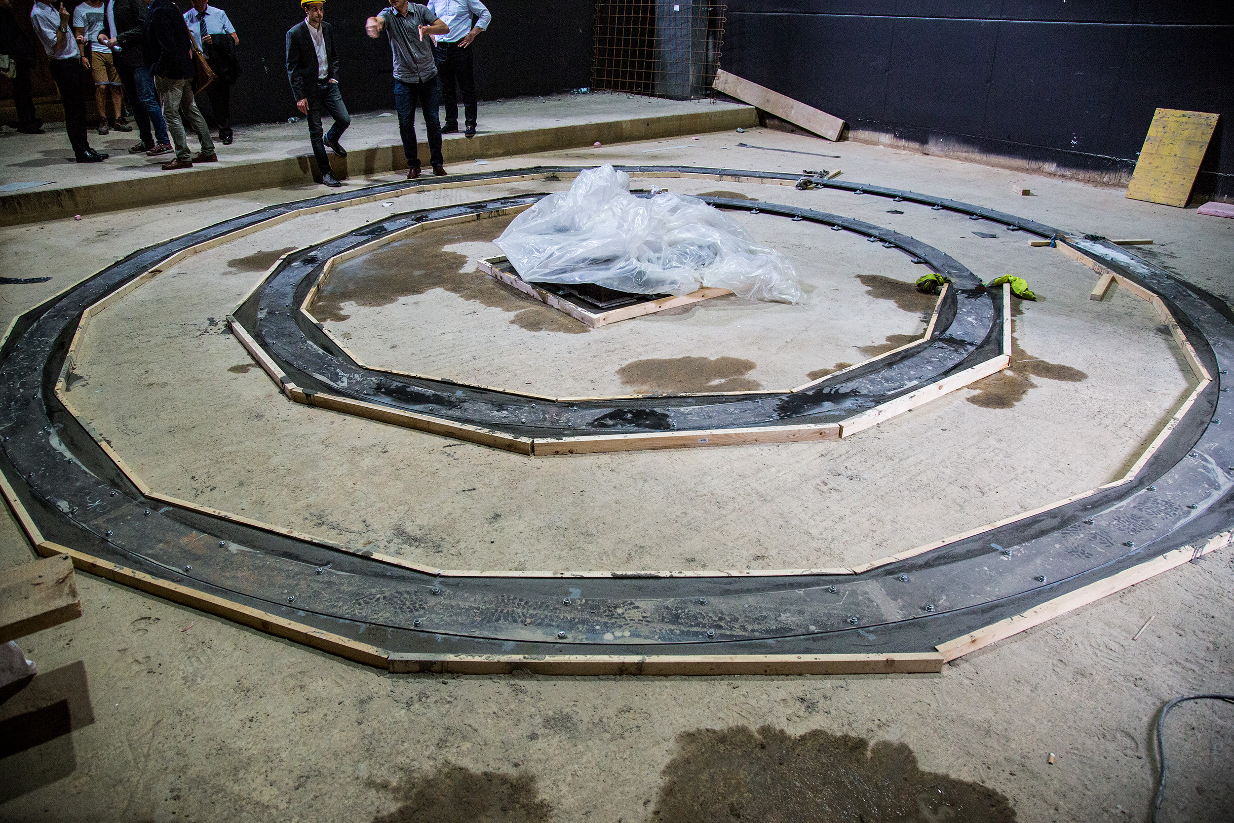 Die Unterkonstruktion der Drehbühne